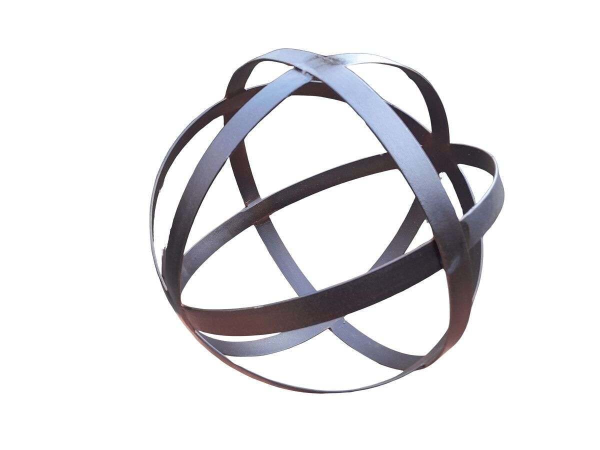 A Decorative Wrought Iron Ball in an Antique Brown Finish (Medium)