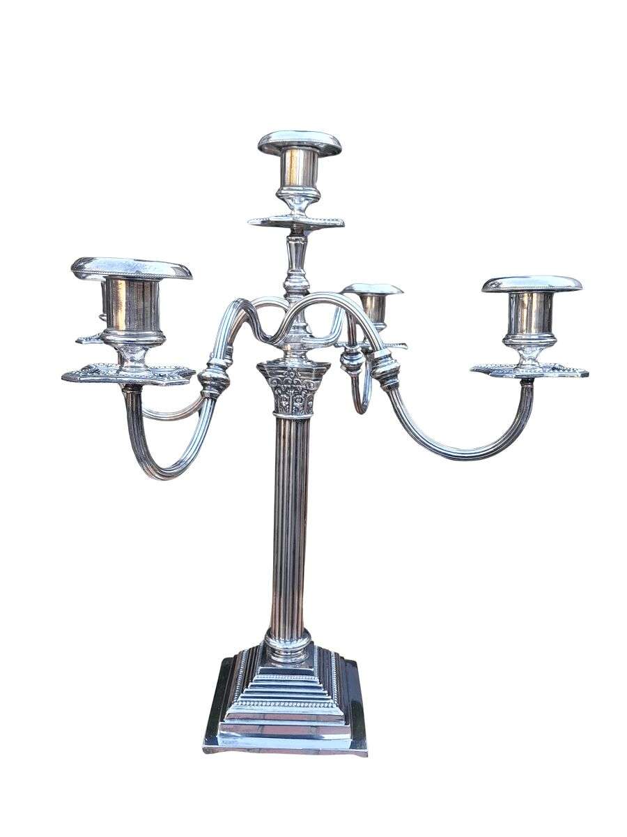 A 20th Century Mappin & Webb Electroplated Candelabra