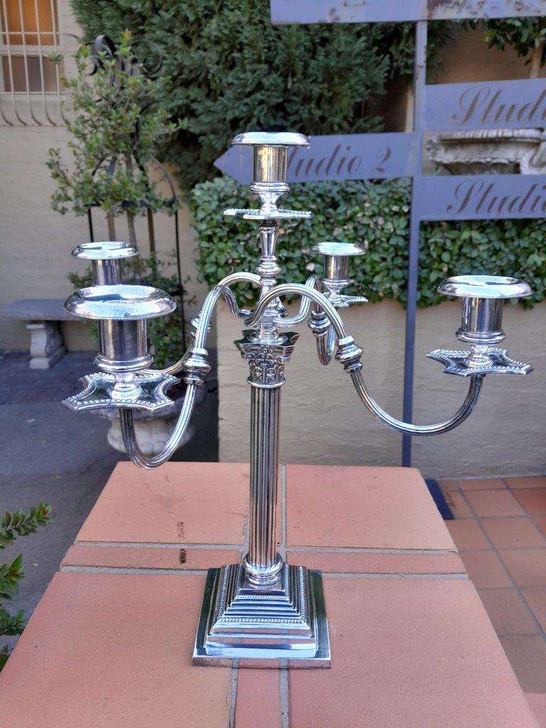 A 20th Century Mappin & Webb Electroplated Candelabra