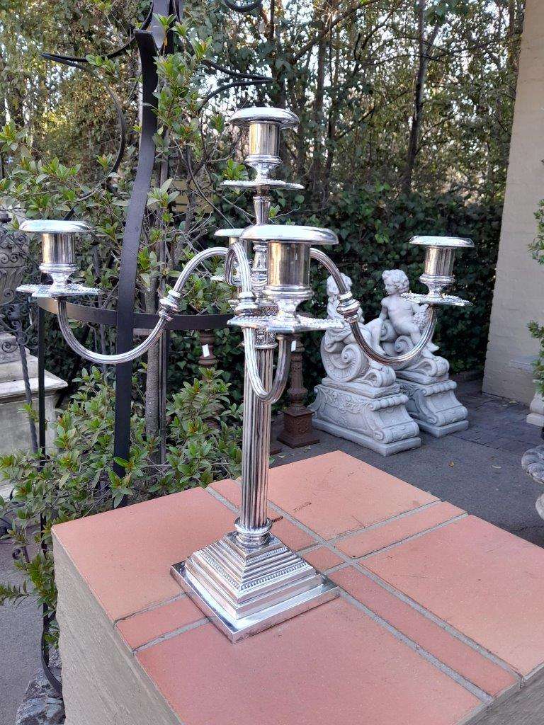 A 20th Century Mappin & Webb Electroplated Candelabra