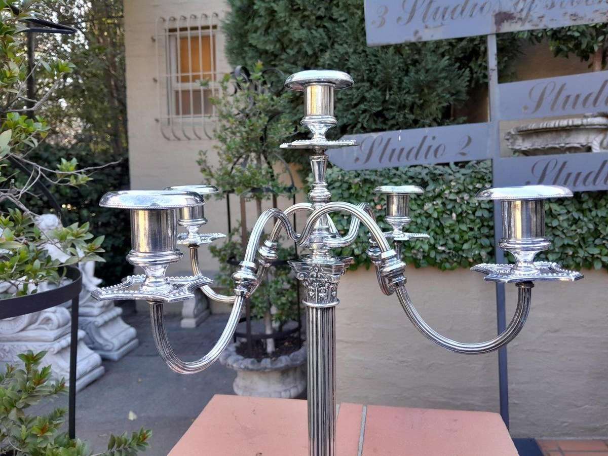 A 20th Century Mappin & Webb Electroplated Candelabra