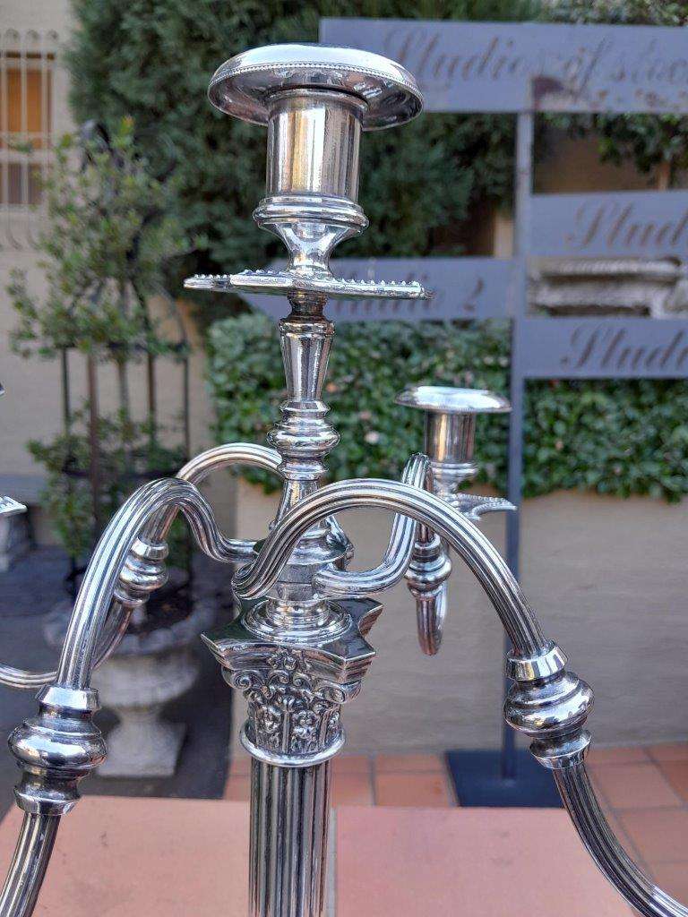 A 20th Century Mappin & Webb Electroplated Candelabra