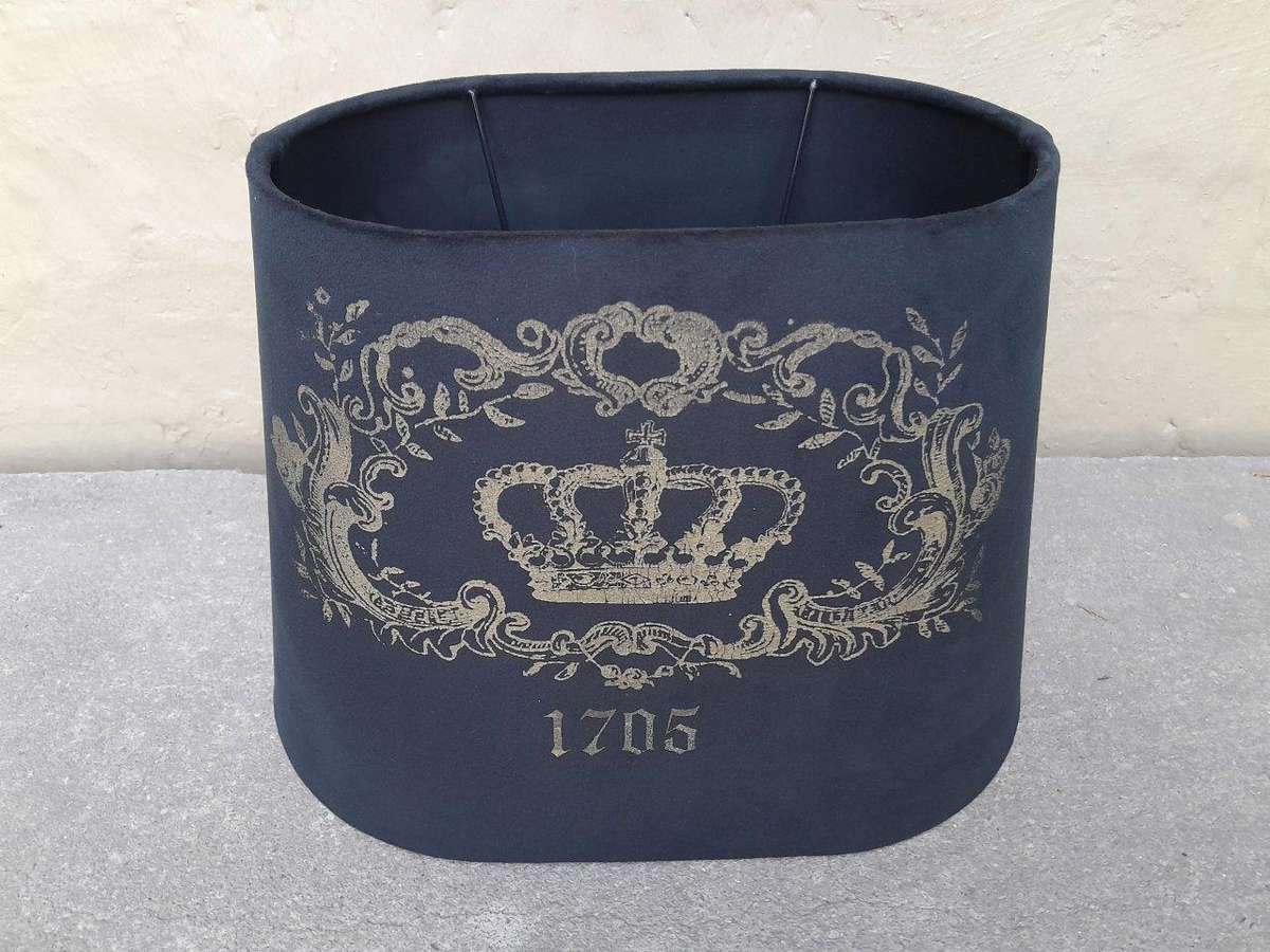 A Black And Gold Crown Hand-Made Lampshade