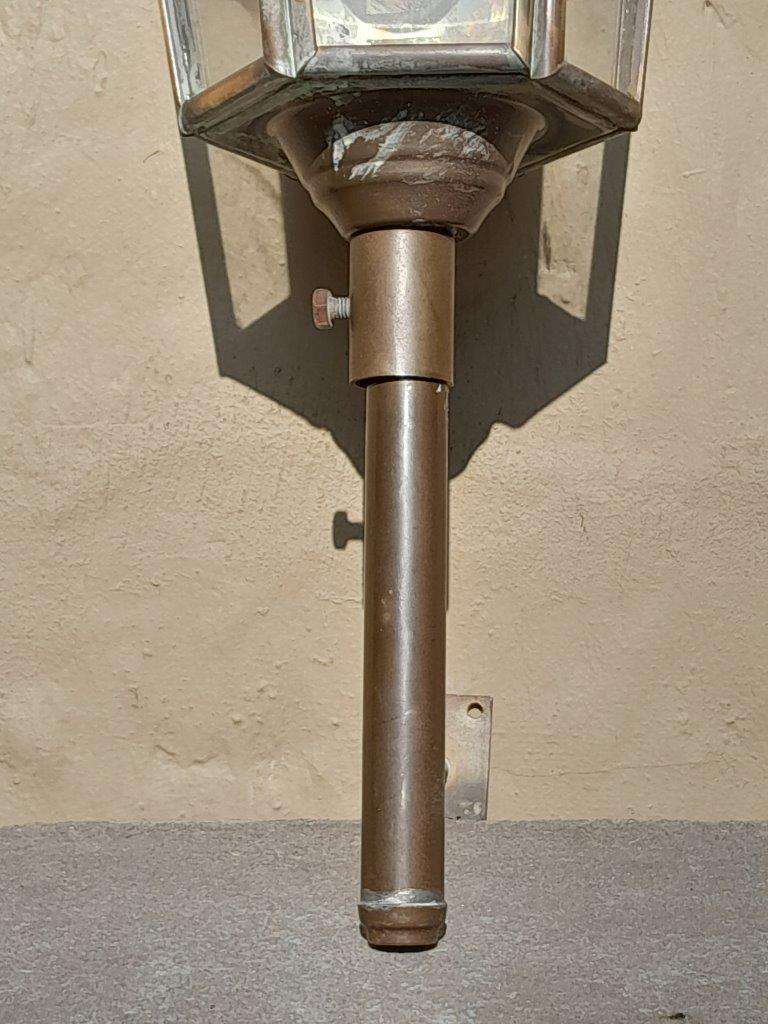 A 19th Century  Victorian Pair of Brass Carriage Lanterns with Eagles 