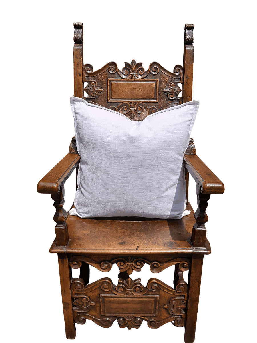 An English White Linen Cushion