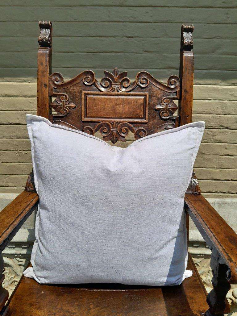 An English White Linen Cushion