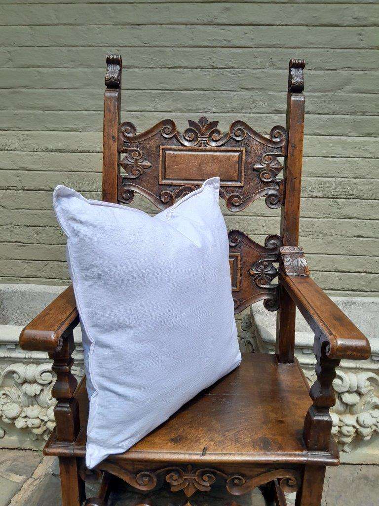 An English White Linen Cushion