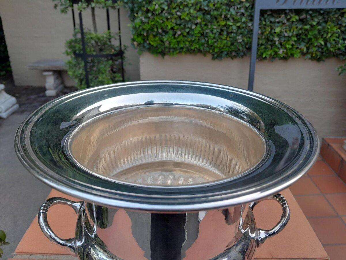 A Silver Plate Champagne / Wine Cooler With Handles
