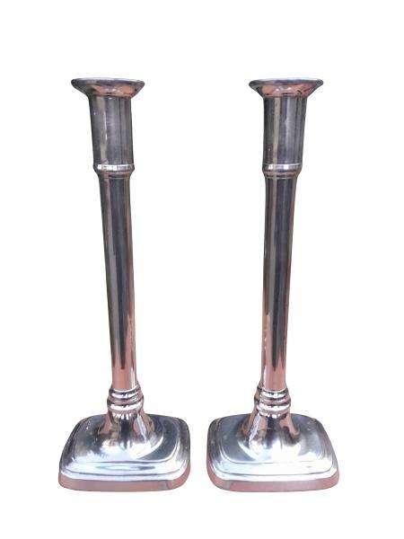 An Antique 20th Century Pair Of EPNS Candle Holders
