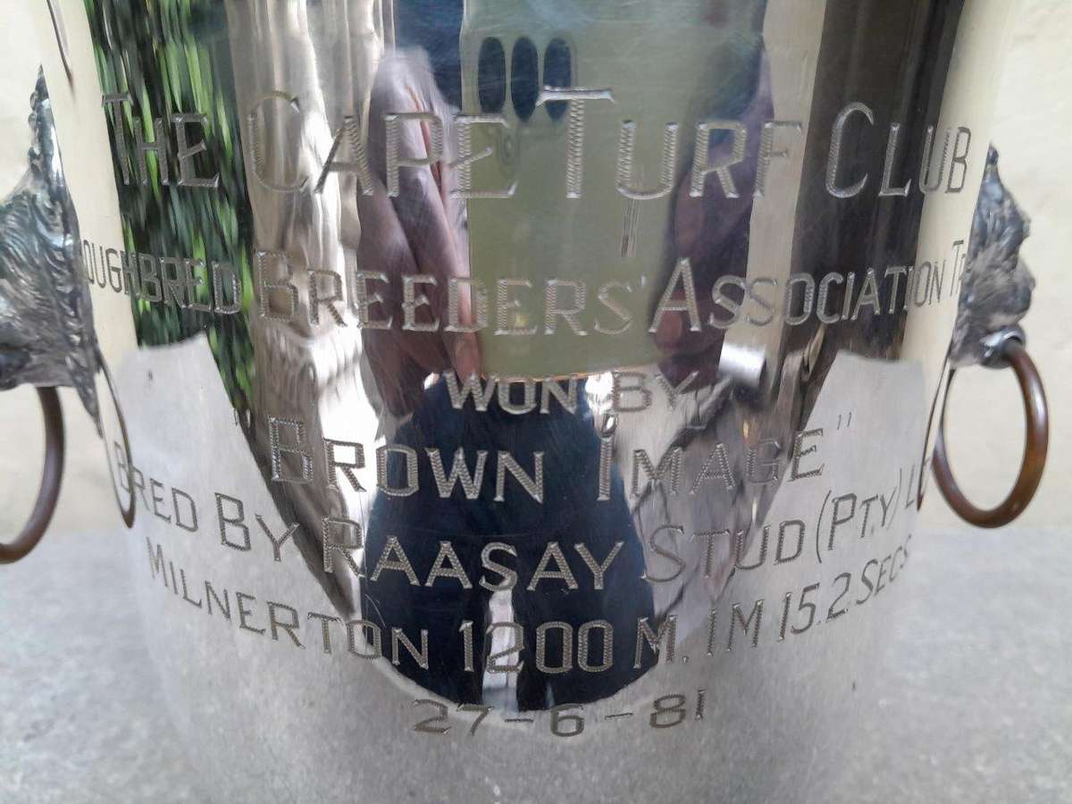 A 20th Century Circa 1980s Silver Plate Champagne / Wine Cooler With Engravings