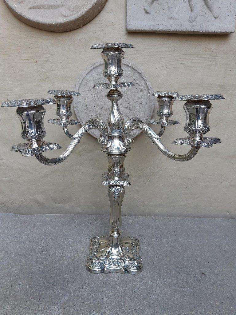 A 20th Century Silver Plated Candelabra