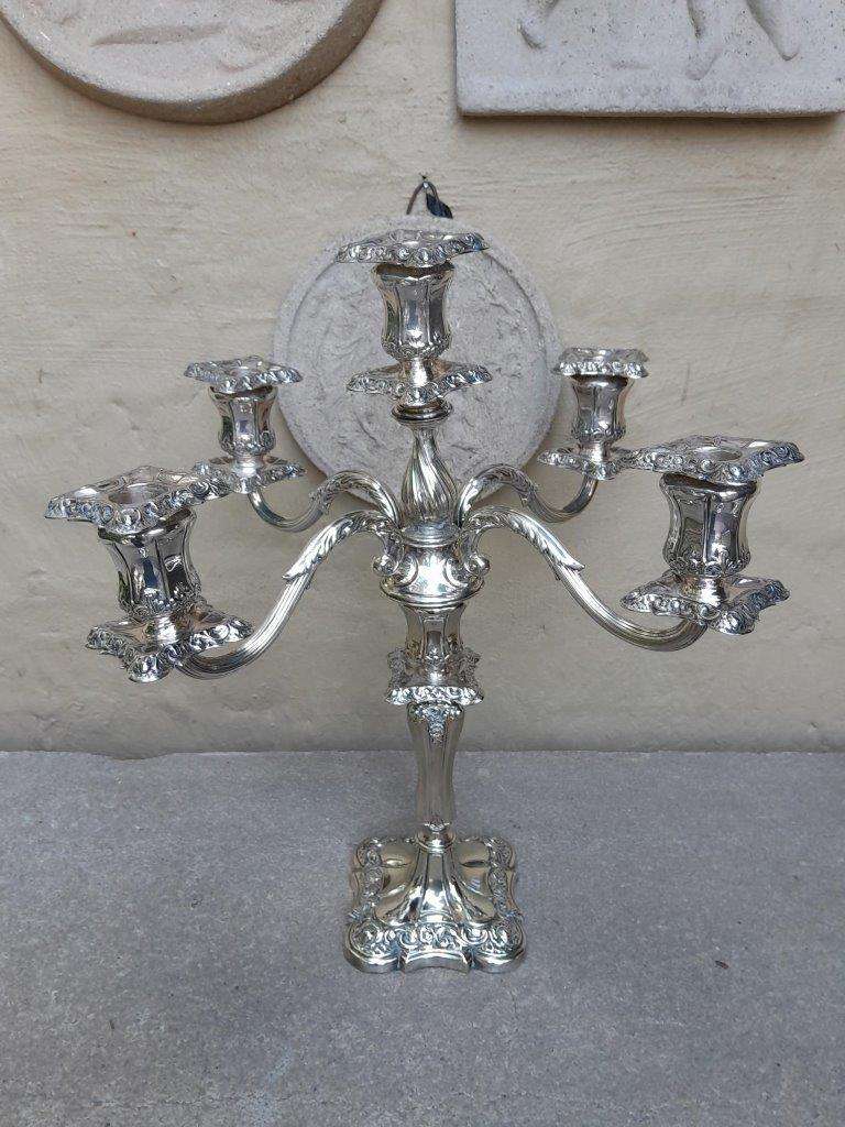 A 20th Century Silver Plated Candelabra