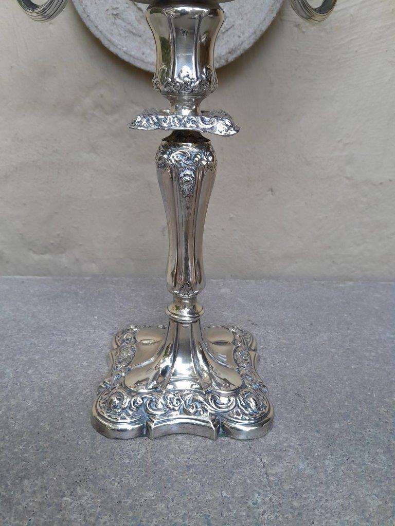 A 20th Century Silver Plated Candelabra