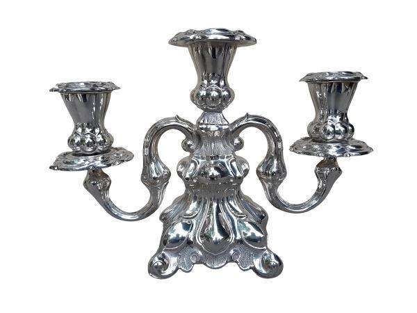 A French Rococo Style Silver Plate Candelabra