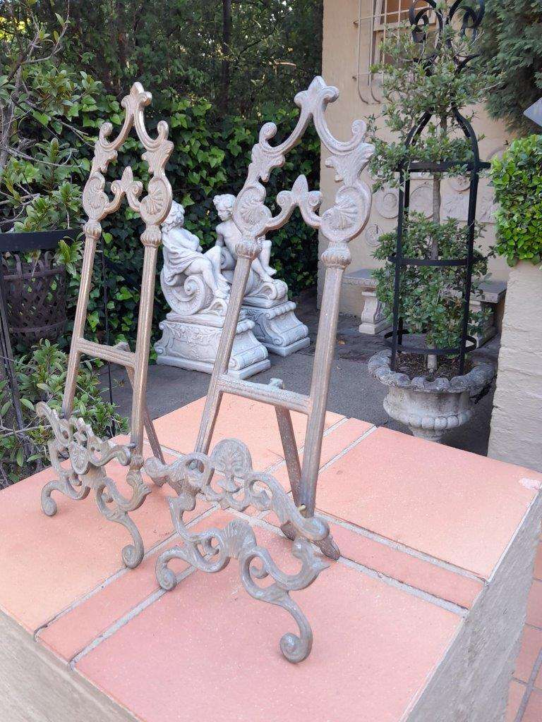 A 20th Century Pair Of Brass Easels