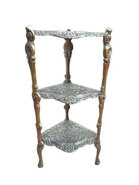A 20th Century Brass Three Tier Stand