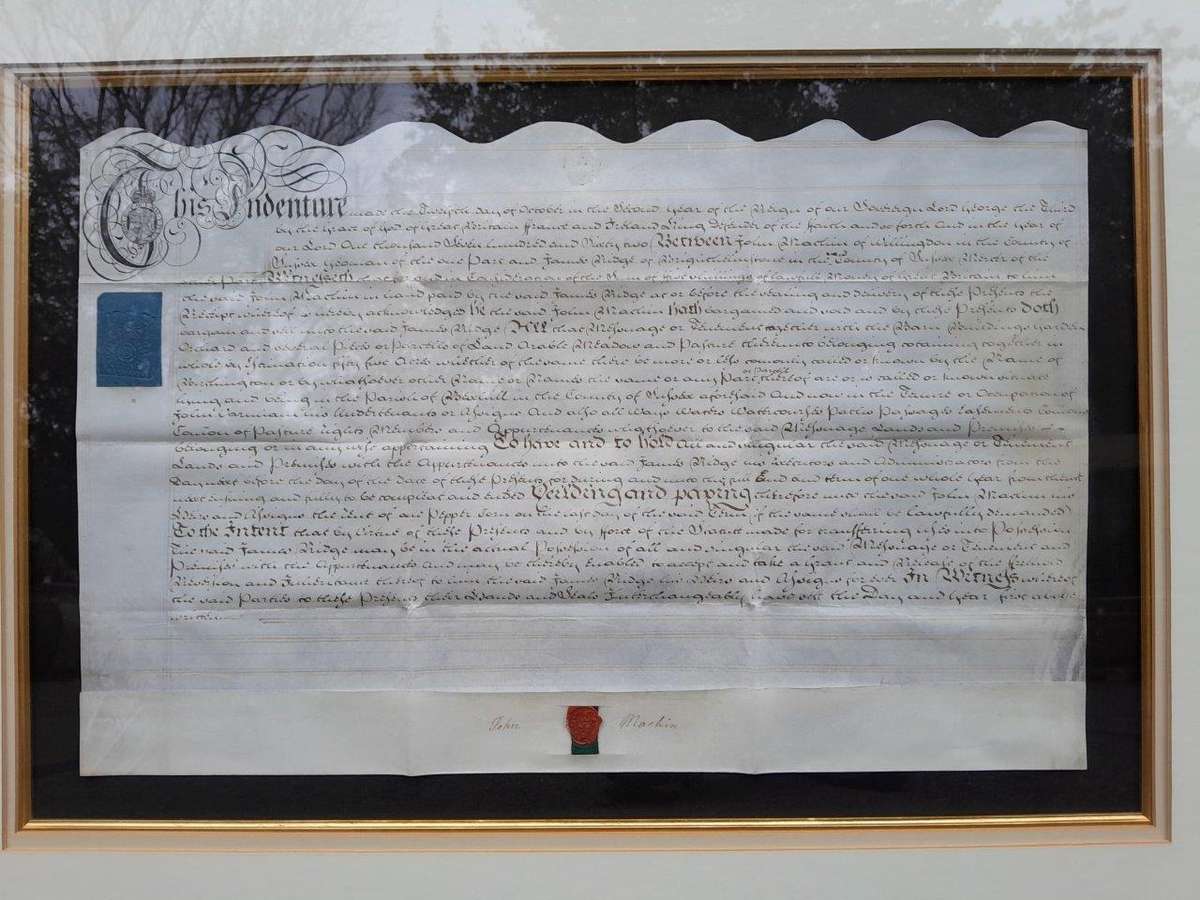 An Antique 18th Century Framed Indenture