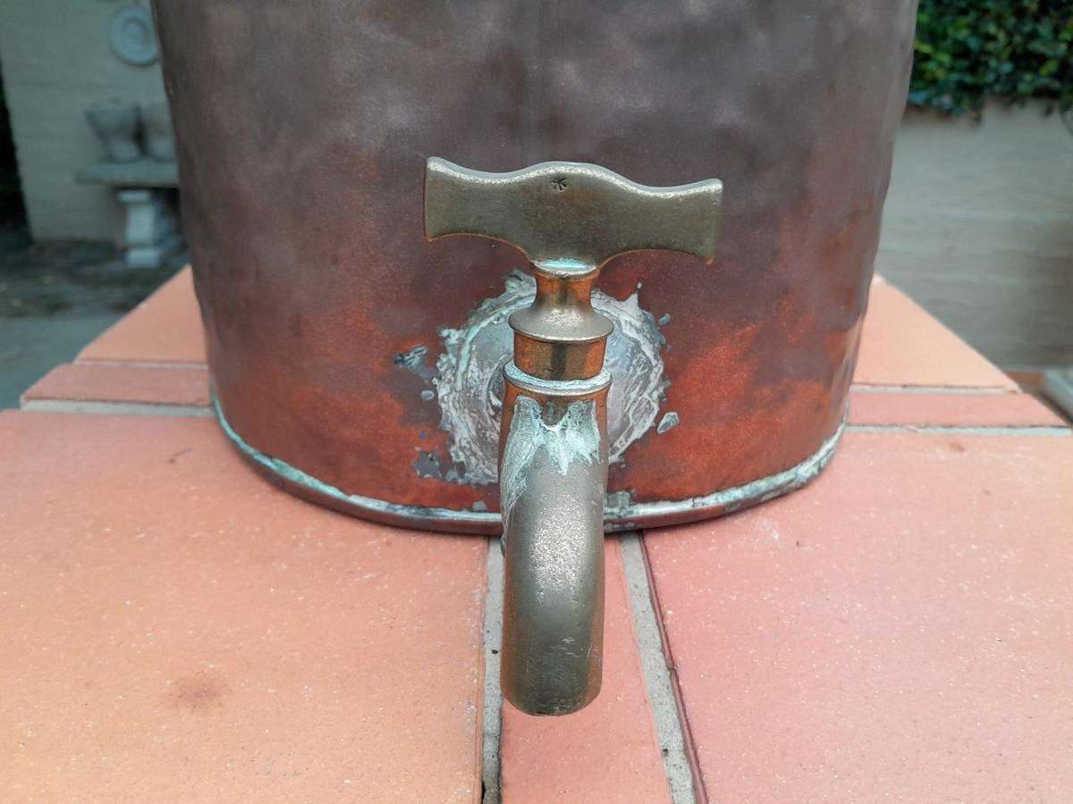 A 20th Century Copper Hot Water Boiler Pot With Cover