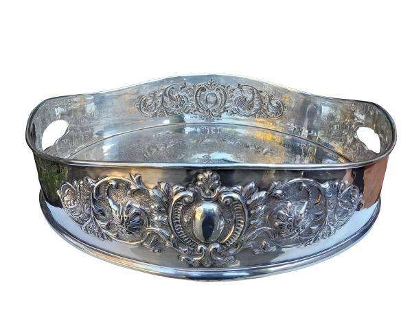 A 20th Century Silver Plate Two Handled Tray