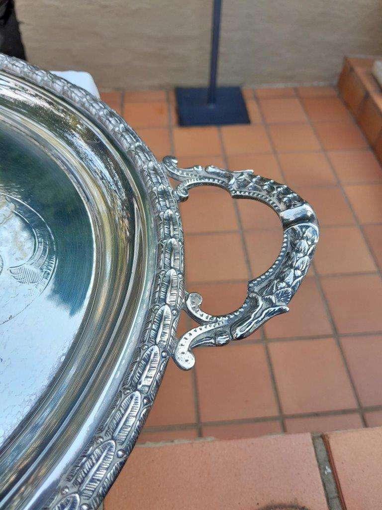 A 20th Century Silver Plate Two Handle  Tray