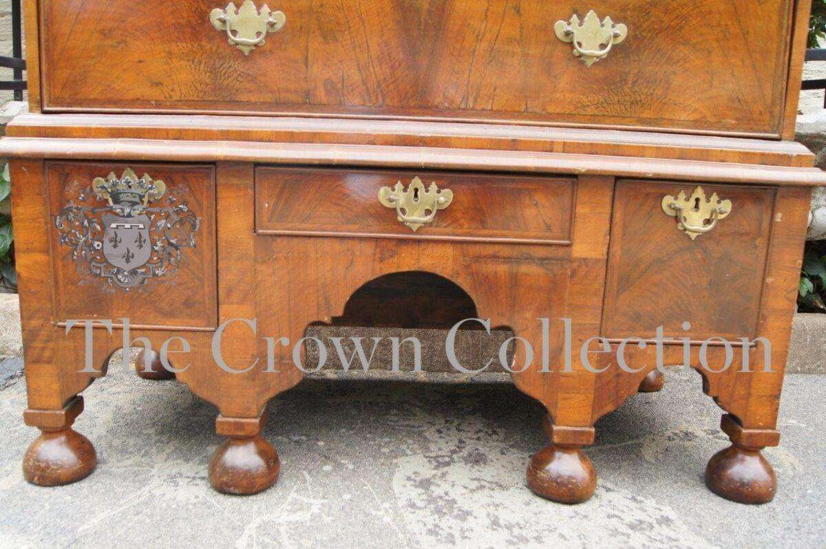 A Queen Anne Walnut Chest on stand