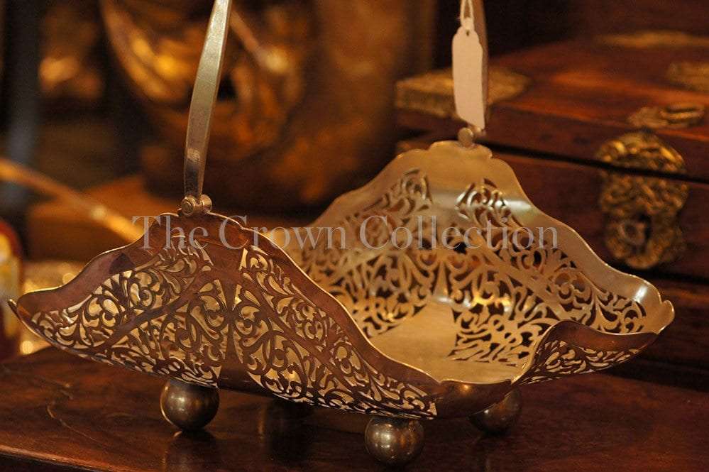 Silver plated rectangular basket