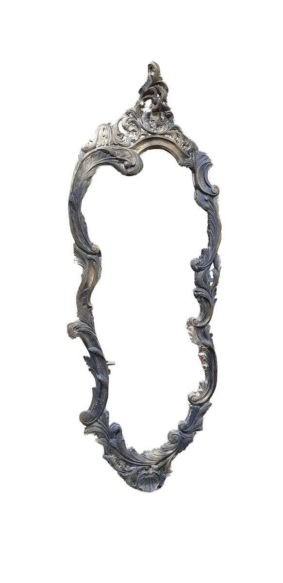 A Large Ornate Floral Carved Mirror