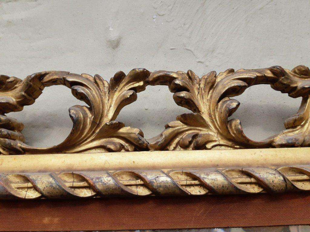 A19th/20th Century  Italian Giltwood Mirror Bevelled Plate