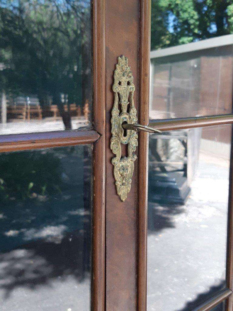 Dutch Walnut Bombe / Display Cabinet