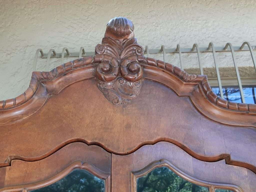 Dutch Walnut Bombe / Display Cabinet