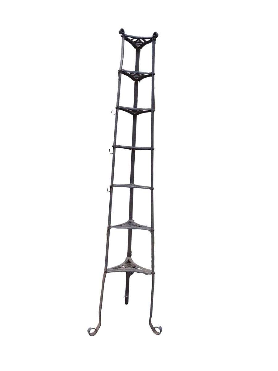 Vintage Cast Iron Pot Rack