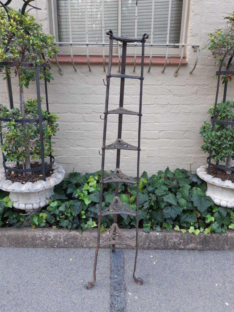 Vintage Cast Iron Pot Rack