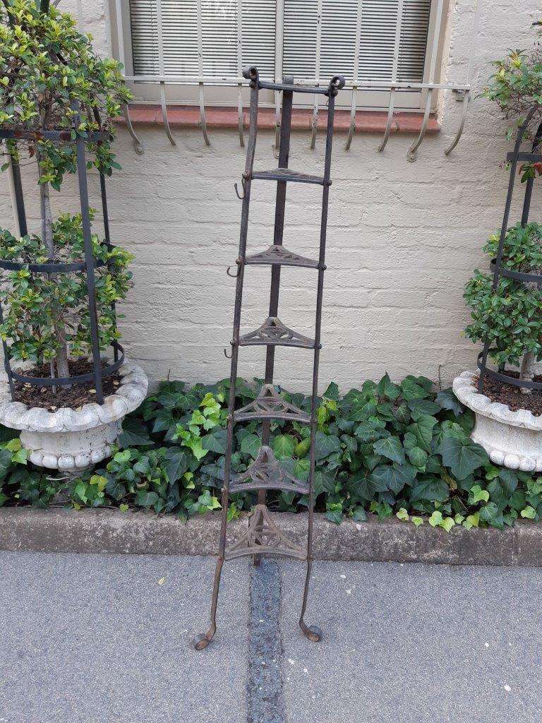 Vintage Cast Iron Pot Rack