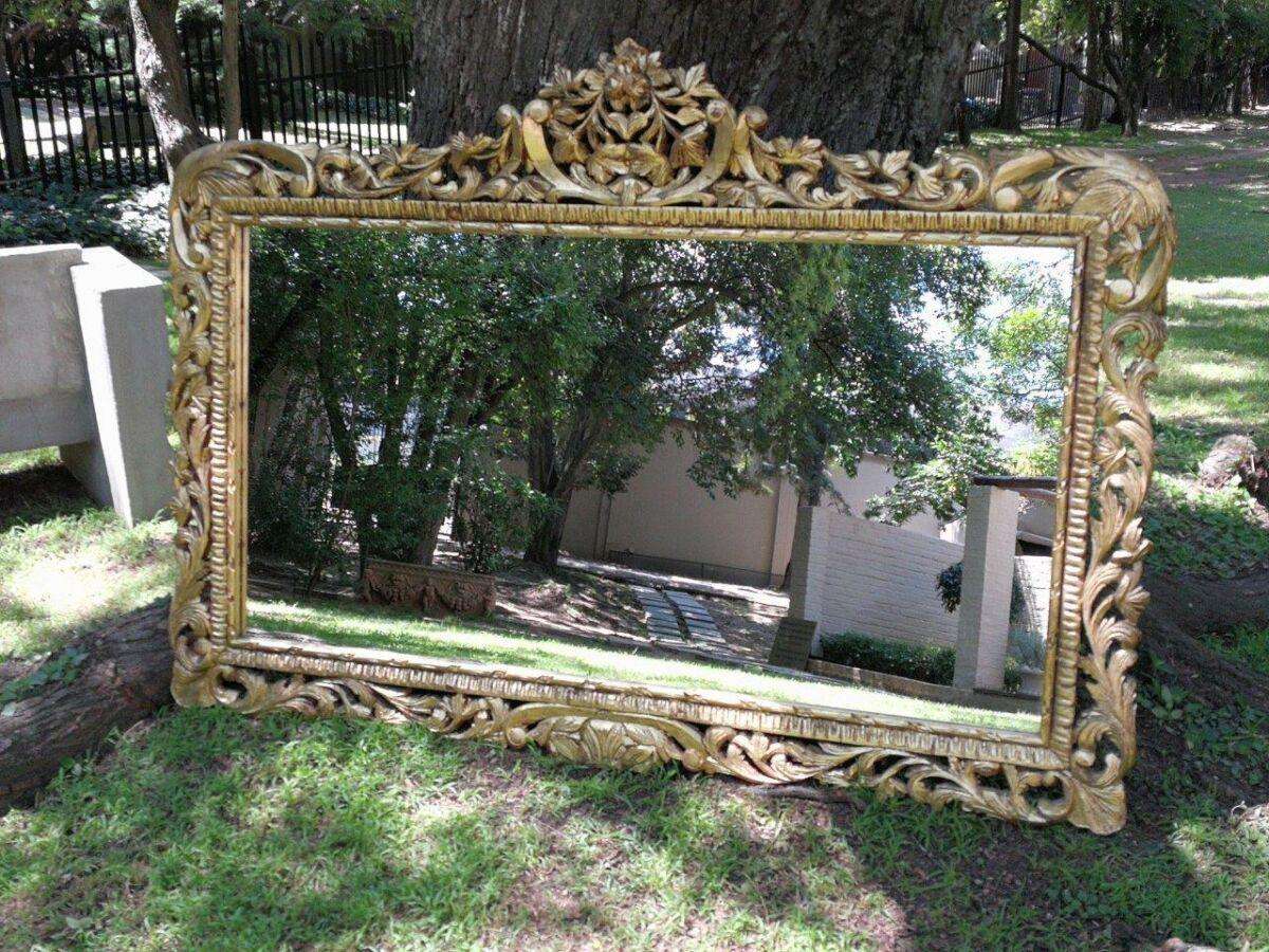 Ornately Carved Gilded Mirror