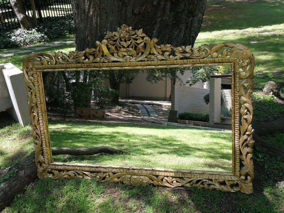 Ornately Carved Gilded Mirror