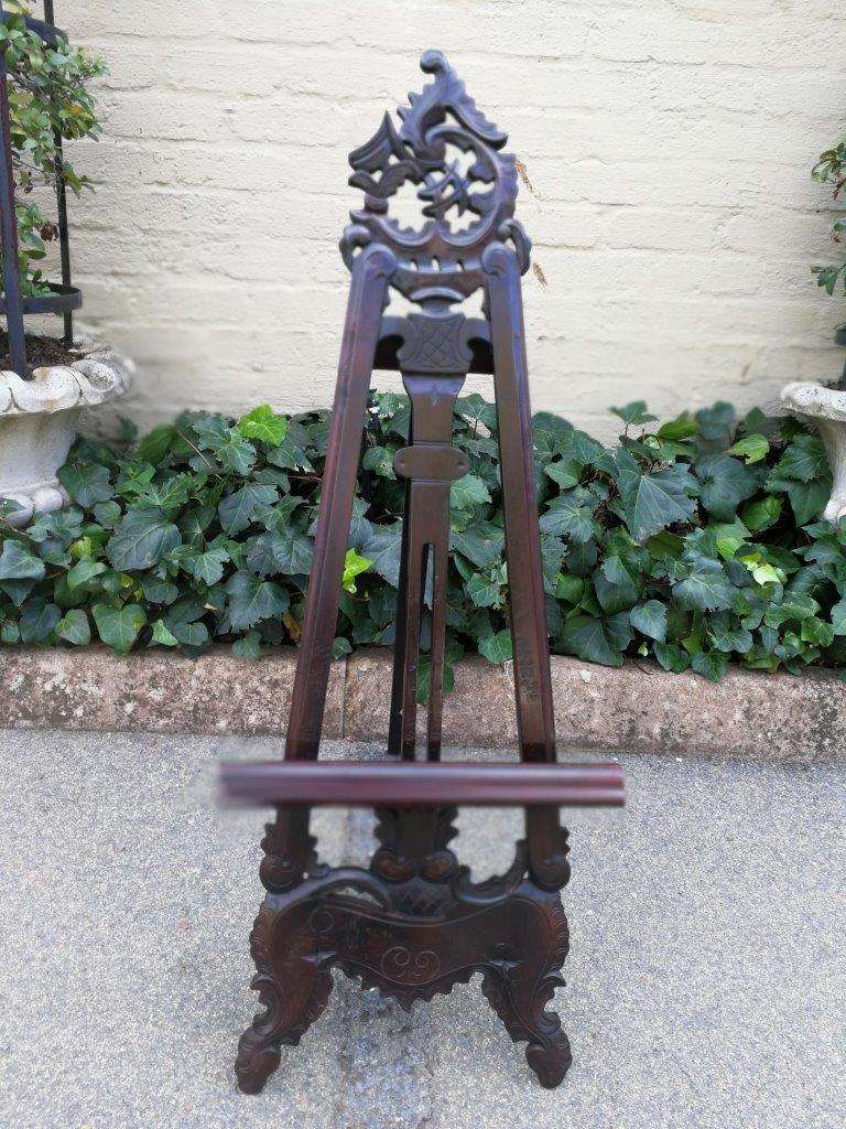 A Carved Wooden Easel