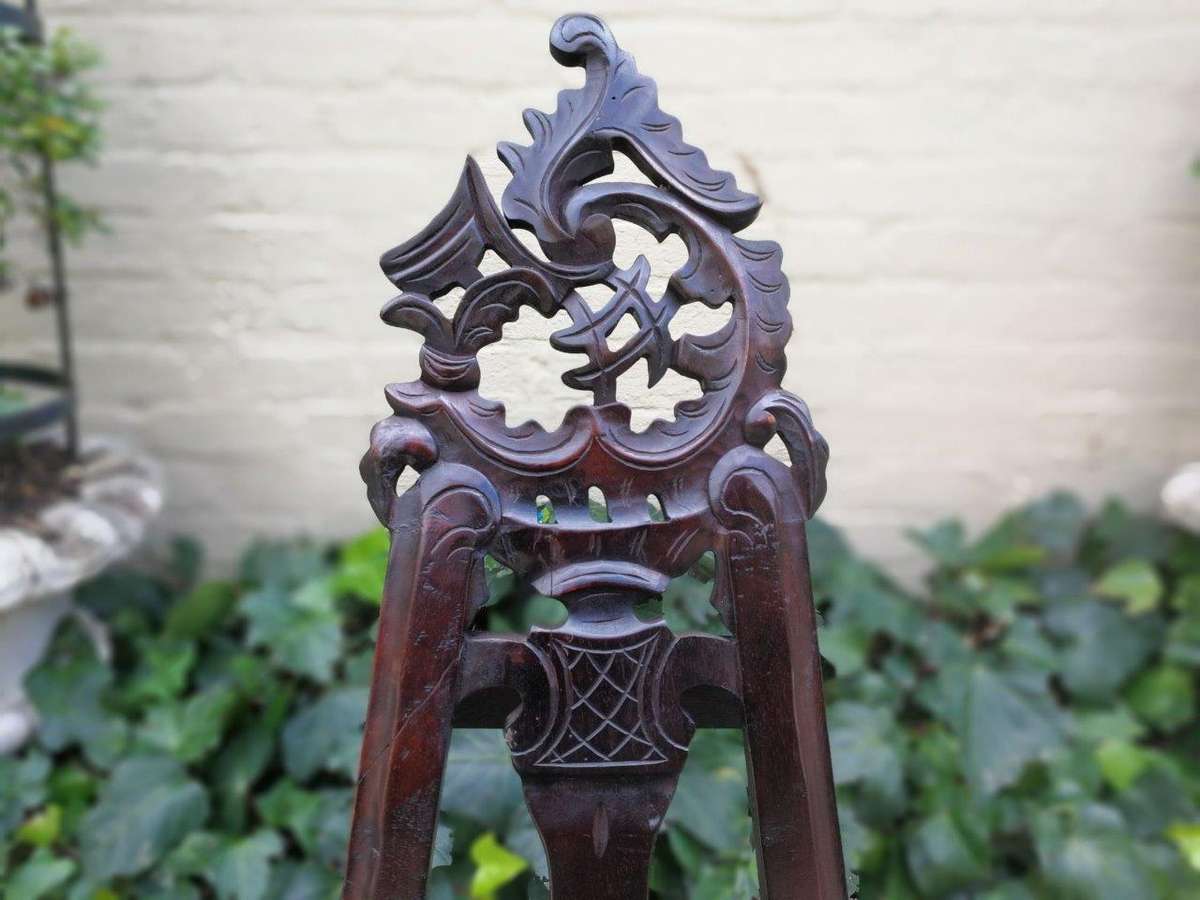 A Carved Wooden Easel