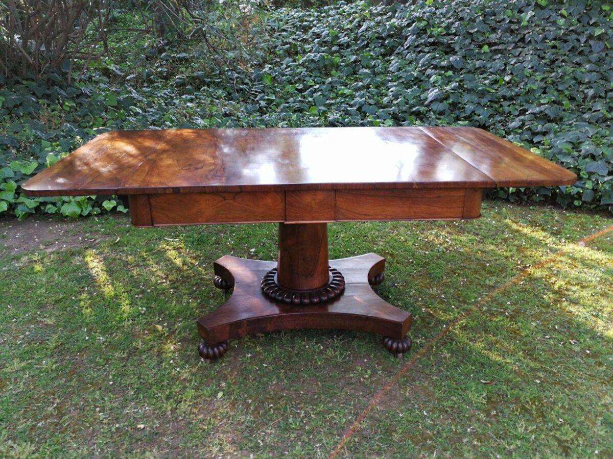A Victorian rosewood library/sofa table