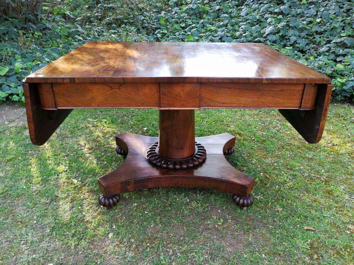 A Victorian rosewood library/sofa table