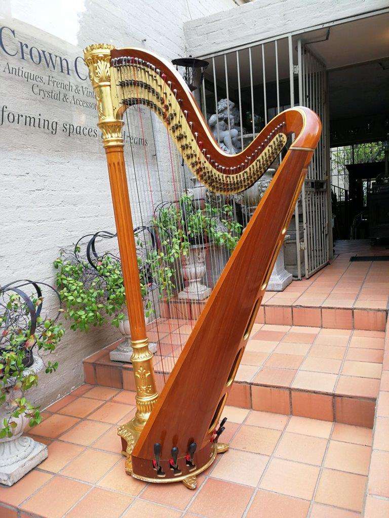 A Highly Decorative And Spectacular Russian Lunacharsky Pedal Harp In Pristine And Playable Cond...