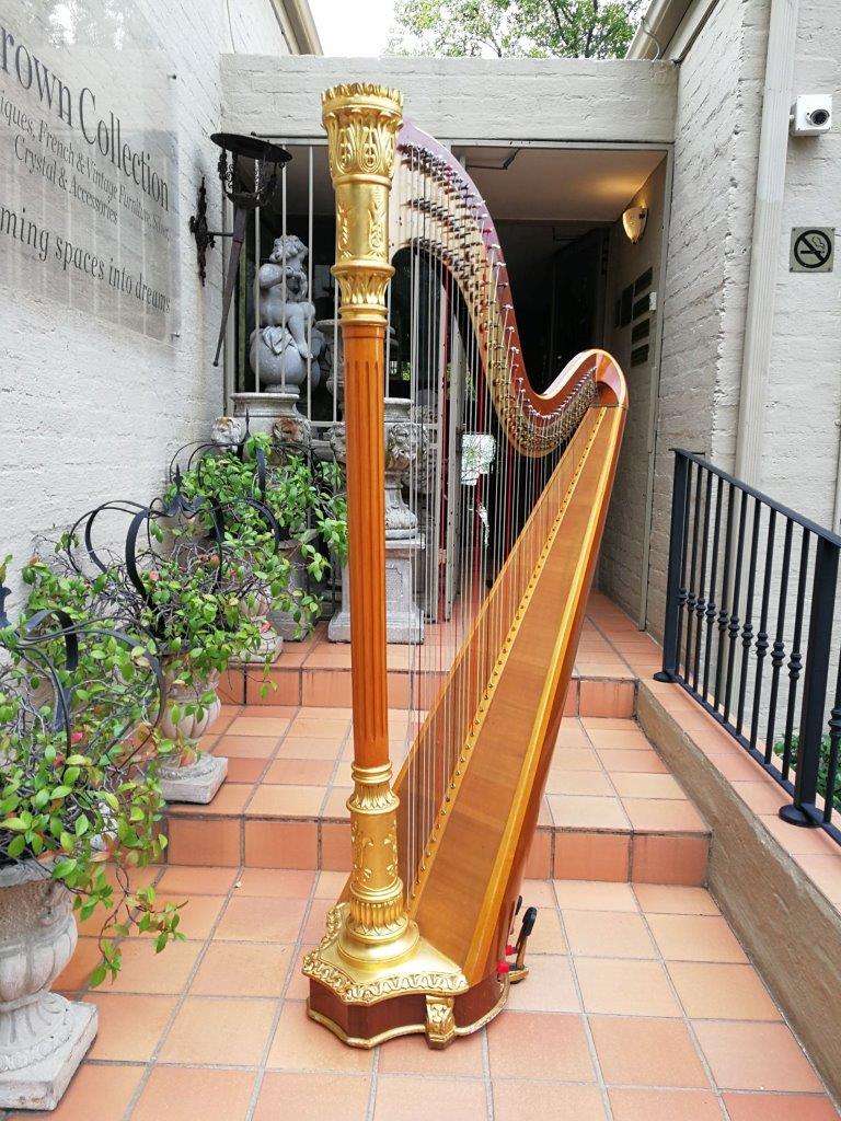 A Highly Decorative And Spectacular Russian Lunacharsky Pedal Harp In Pristine And Playable Cond...