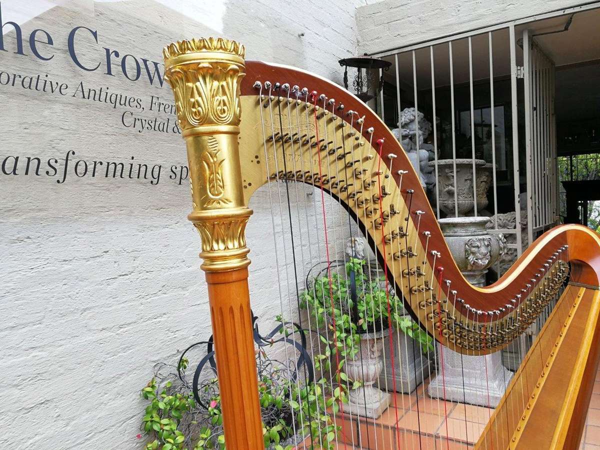 A Highly Decorative And Spectacular Russian Lunacharsky Pedal Harp In Pristine And Playable Cond...