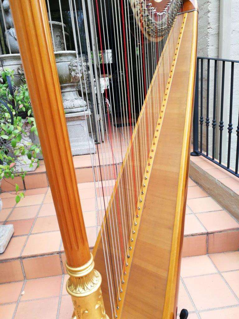 A Highly Decorative And Spectacular Russian Lunacharsky Pedal Harp In Pristine And Playable Cond...