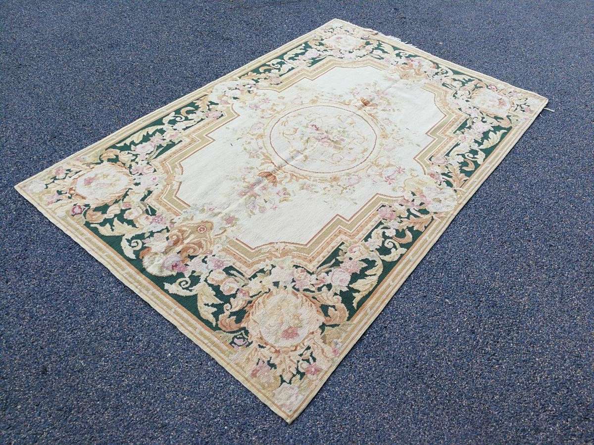 A 20th Century Needle Point Handmade  French Carpet