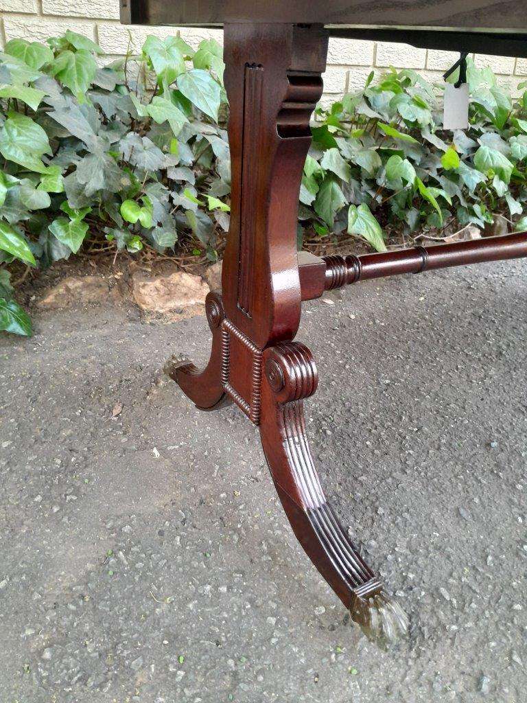 A Victorian Circa 1870, Mahogany Drop-side Library Table, With Drawers and Brass Escurcheons (the...