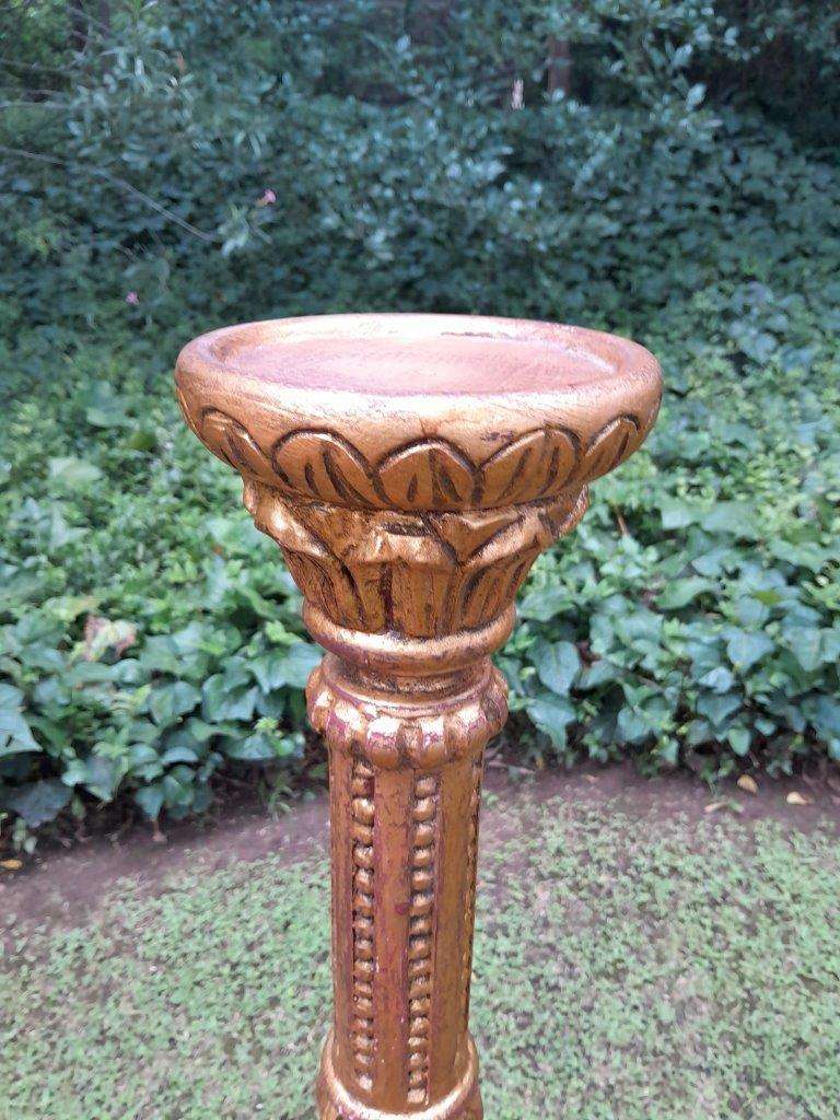 A Pair of Small Size French Style Hand Gilded Candle Holders