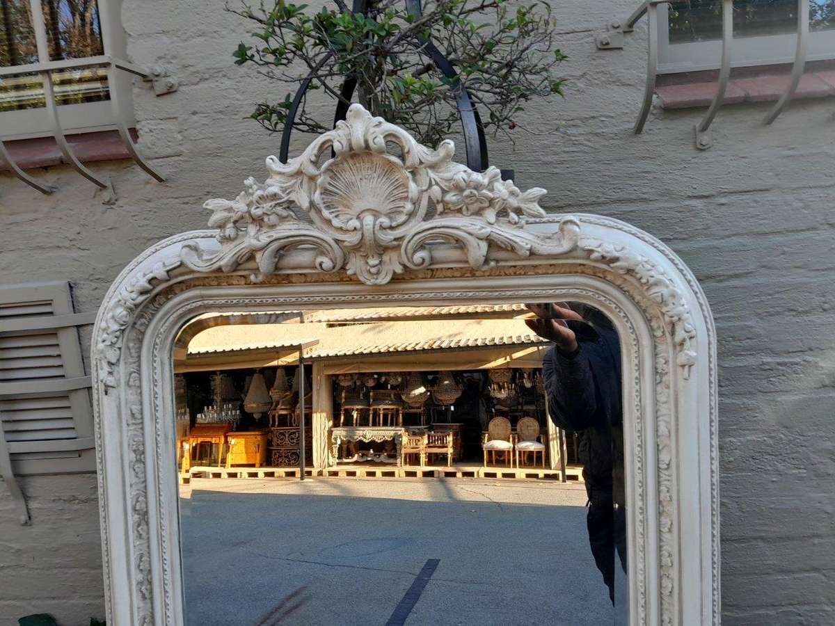 A 20th Century  French  Bevelled Mirror