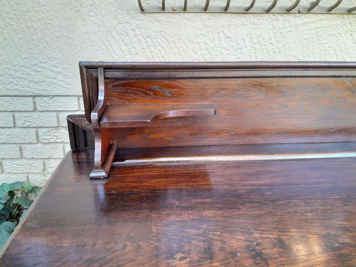 An Early 20th Century Country Oak Server With Three Drawers