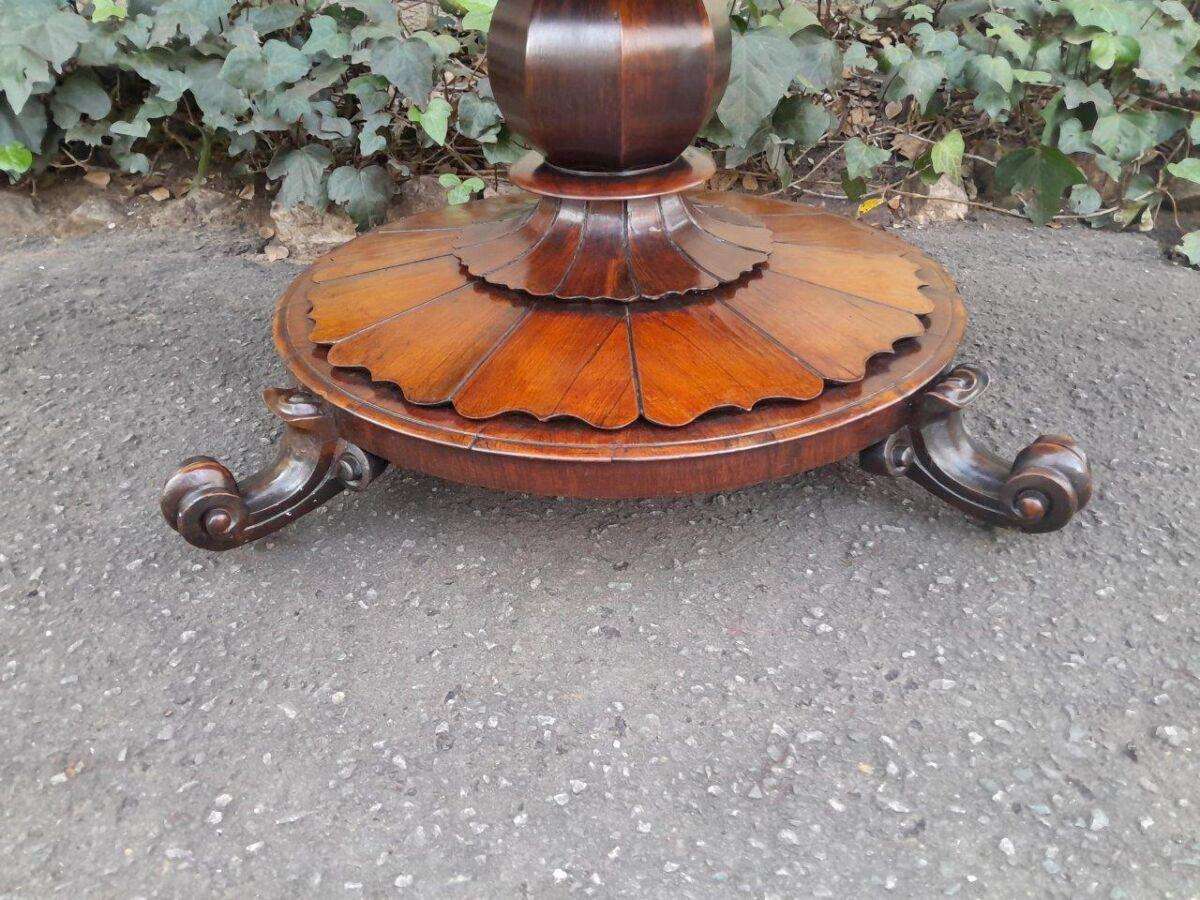 An Antique Victorian Rosewood Sofa Table on Castors