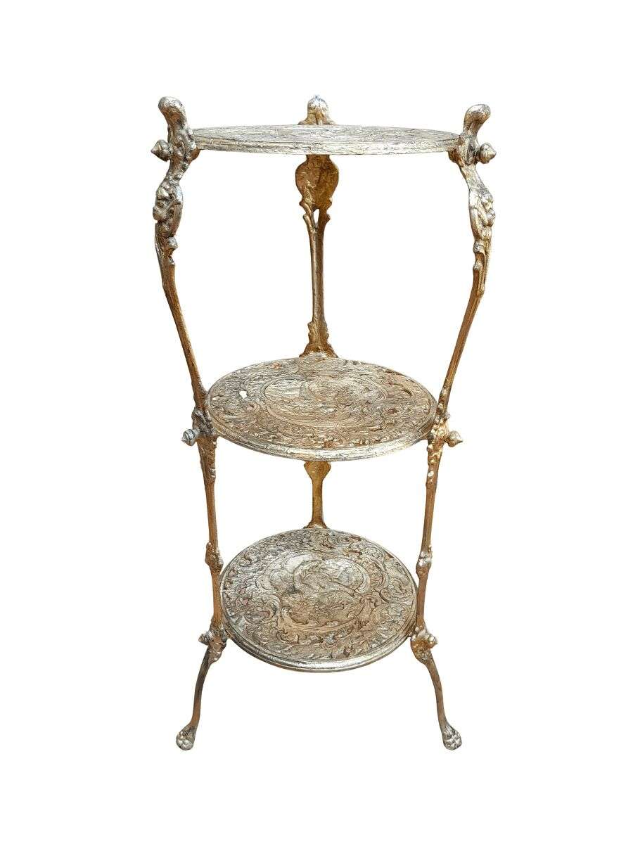 A Circa 1900s Cast Metal Display Stand